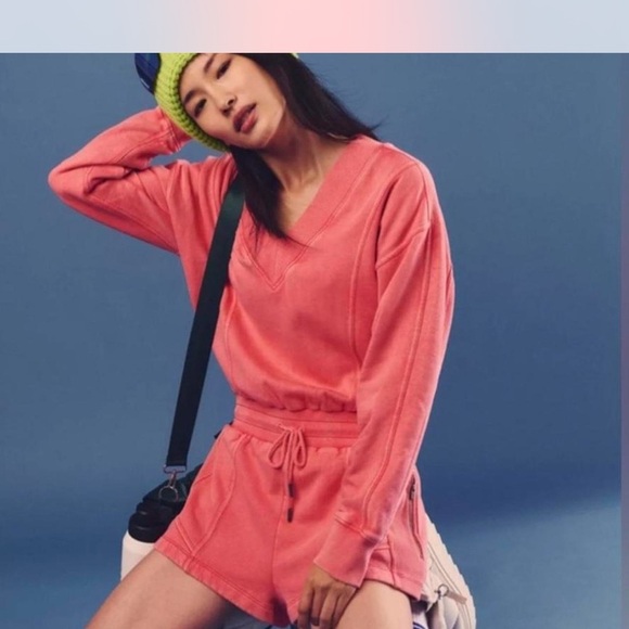 NWT Free People FP Movement Intercept Romper in Hibiscus Pink medium & Large - Picture 4 of 4